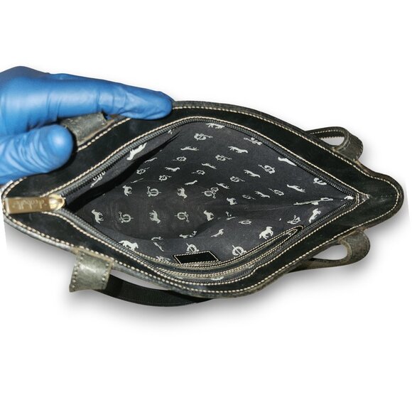 El Caballo Spanish Black Leather Shoulder Bag - Picture 10 of 15